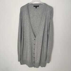 Banana Republic Women's Gray Open Front Long Cardigan Size XL